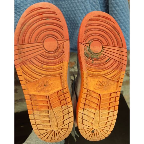 Nike Air Jordan 1 Mid Sunrise Silver Pink Orange Size 2y Crimson Sneakers Shoes - Picture 6 of 6